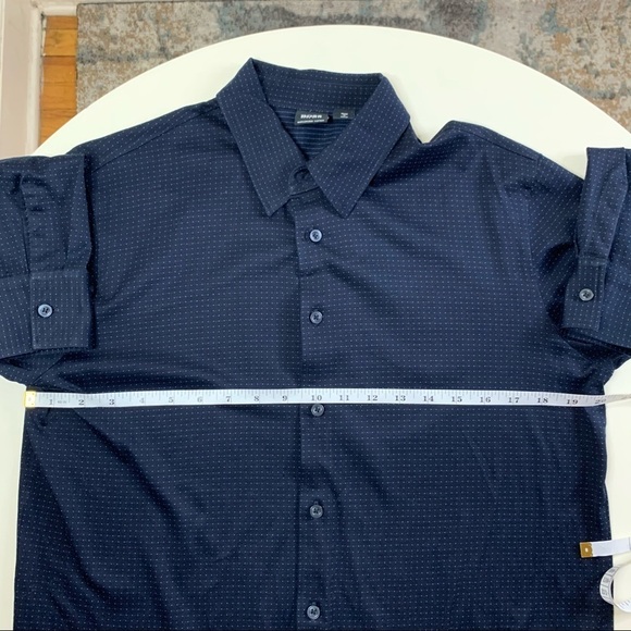 Hugo Boss Slim Fit Mercerised Cotton Button Down Shirt Blue Men’s Size Medium - Picture 4 of 11
